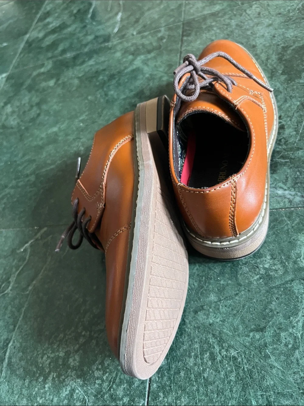 Boys' Classic Brown Dress Lace-Up Shoes